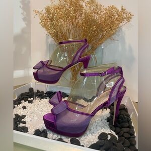 Madison by Shoedazzle Cute Purple Heels with Bow